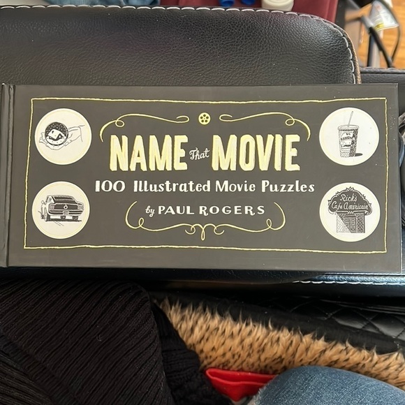 HARDCOVER Name That Movie: 100 Illustrated Movie Puzzles by Paul Rogers - Picture 1 of 2